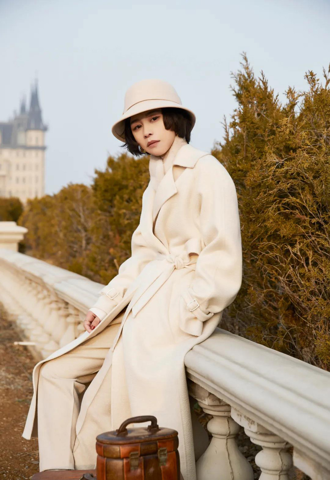 Woollen single/double-face tweed
