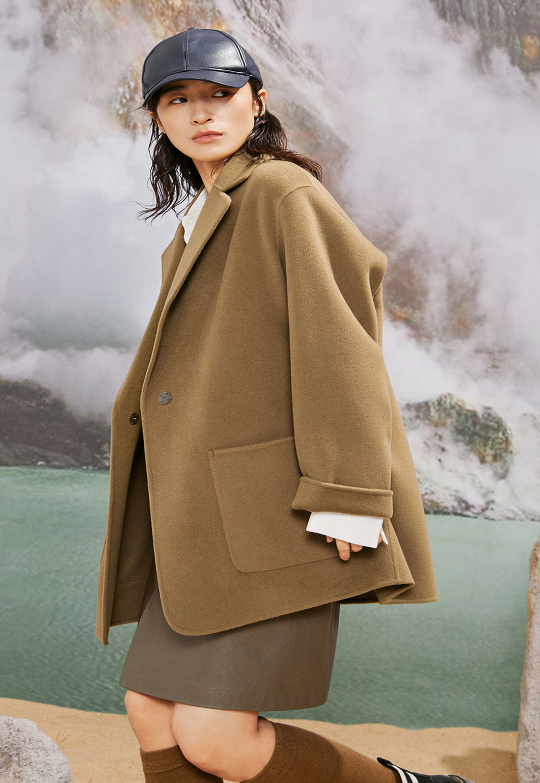 Woollen single/double-face tweed 