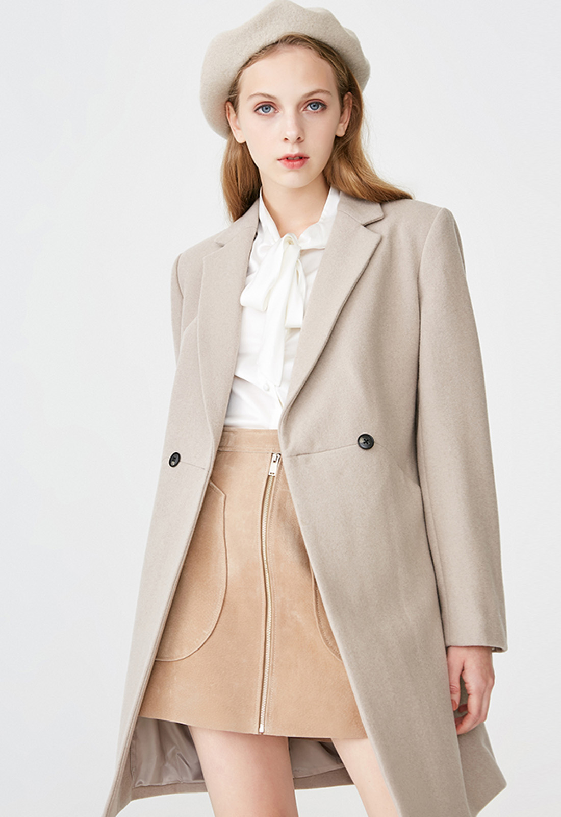 Woollen single/double-face tweed 